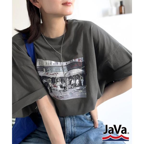 《JaVa ジャバコラボ》 【 接触冷感 機能付】 Tシャツ レディース 半袖 カットソー 海外フォト