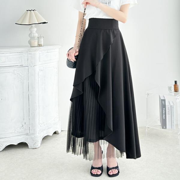 アシメトリー　膝丈　9号　フリル　スカート classicalelf 【mily bilet】 ボトムス スカート レディース