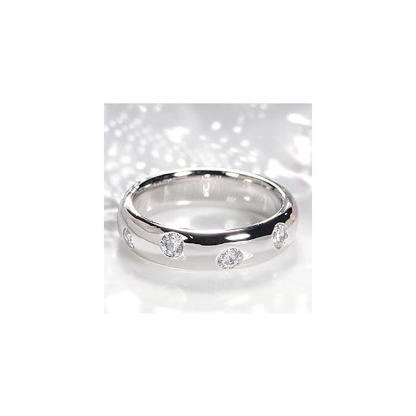 【新品仕上げ済】プラチナハーフエタニティ0.5カラットダイヤモンドリング プラチナ 美しく輝く 0.5カラット ハート & キューピッド