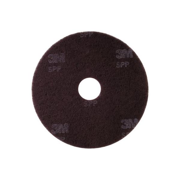 水もしくは中性クリーナーでディープスクラブとワックス表面を削り取ることができるフロアパッドです。剥離剤を使用しないので作業性がよく、環境にも好ましい。使用する際はパッド台とＳＰＰの間に白もしくは赤パッドをはさむことで床面への追従性が良くなります。