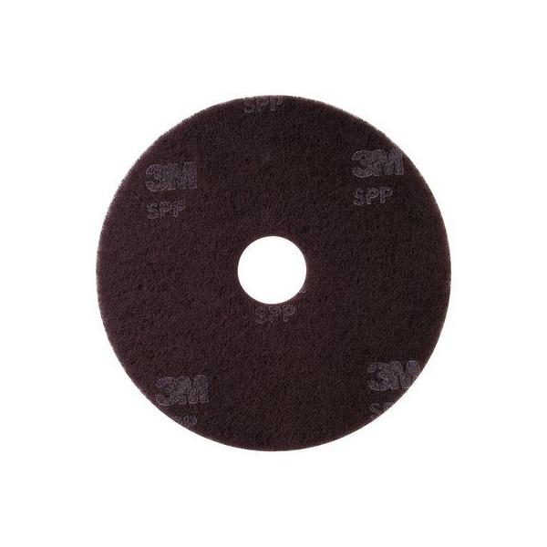 水もしくは中性クリーナーでディープスクラブとワックス表面を削り取ることができるフロアパッドです。剥離剤を使用しないので作業性がよく、環境にも好ましい。使用する際はパッド台とＳＰＰの間に白もしくは赤パッドをはさむことで床面への追従性が良くなります。