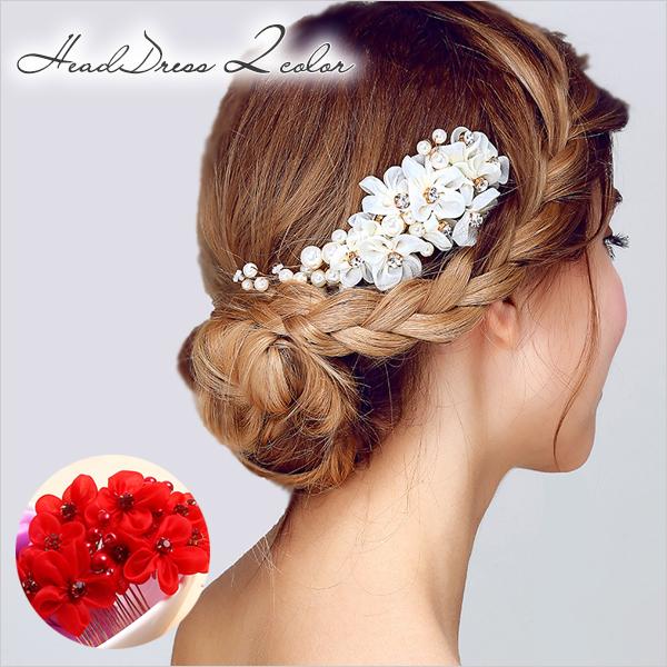 L 髪飾り ヘアピン ヘアドレス ヘアアレンジ ウエディング