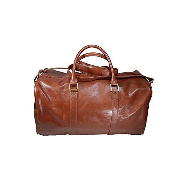 Castello Italian Top Grain Leather 19- inch Duffel Bag (Cognac)