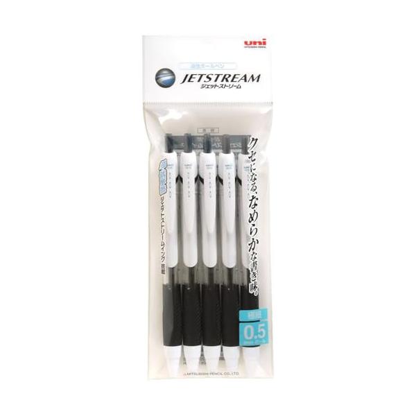 他サイト： 三菱鉛筆(Mitsubishi Pencil) 油性ボールペン ジェットストリーム 5本 0.5 黒 書きやすい SXN150055P.24の商品画像
