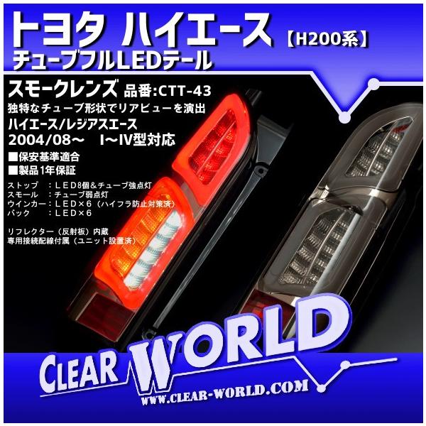石見銀山 クリアワールド チューブフルLEDテールランプ スモークレンズ