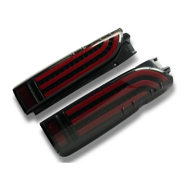 流れるウインカー!◆トヨタ 200系ハイエース/レジアスエース 1〜9型対応 チューブフルLEDテールランプ　スモークレンズ　CTT-48◆即納!◆