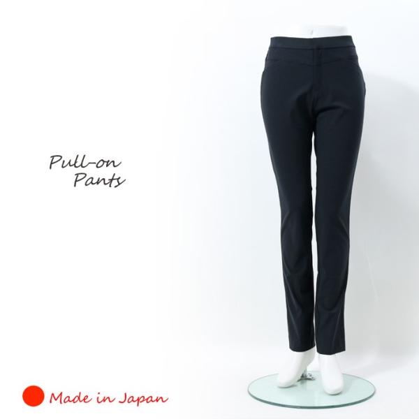 ハイテンション パンツ プルオン 総ゴム 日本製 ストレッチパンツ ミセス レディース スリム 大きいサイズ 黒 在庫処分 アウトレット
