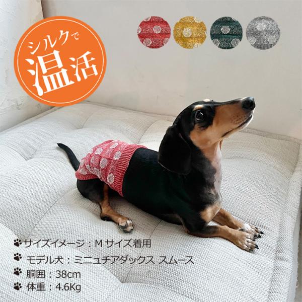 「日本製」 犬の服 腹巻 犬用 小型犬 わんこ 服 おしゃれ ドッグウエア 水玉 可愛い シルク 男の子 女の子 夏 冷房対策 冬 あったか 「ラッピング(有料）可」