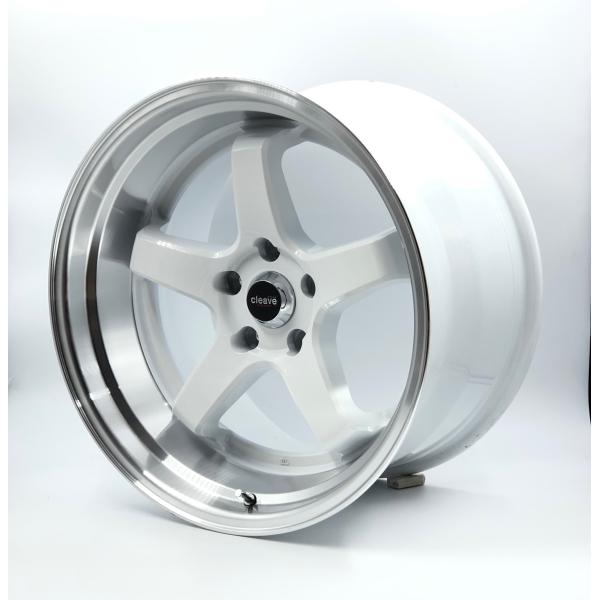 CLEAVE CLEAVE RACING FL53 18x10.5J +15 5H-114.3 ホワイト/マシンド