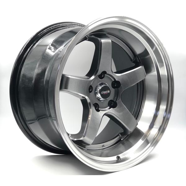 CLEAVE RACING FL53 18x10.5J ＋15ドリケツ CLEAVE RACING FL53 18x10.5J +15 5H-114.3 ブラック/マシンド 2