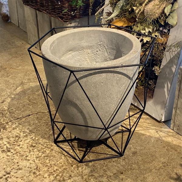 ワイヤーフロートポットブラック 鉢カバー ガーデン雑貨 プランター