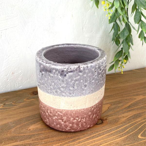 コスタシリンダー 12 パープル ピンク 鉢 底穴なし 陶器 コスタシリンダー 12 パープル ピンク 鉢 底穴なし 陶器