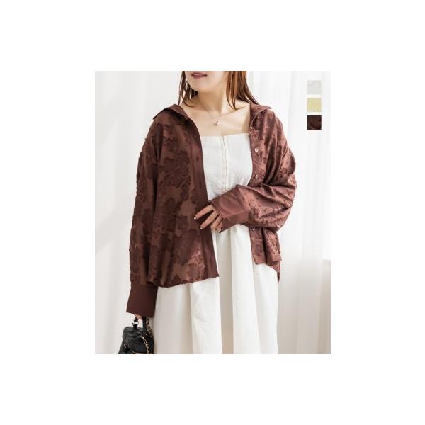 大きいサイズ レディース CLETTEオリジナルニュアンスジャガードシャツ
