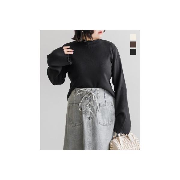 大きいサイズ レディース CLETTEオリジナルプチハイネックメローリブニット