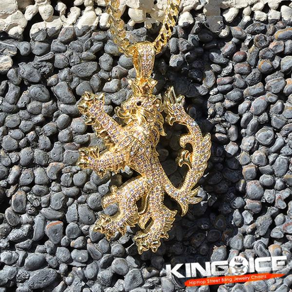新品未使用　キングアイス　ネックレス KING ICE キングアイス ネックレス ゴールドチェーン ライオン 14金
