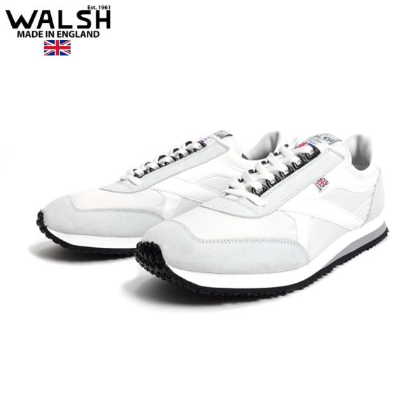 未使用　WALSH voyager レザー UK9 英国製 ホワイト WALSH ウォルシュ スニーカー ボヤージャーレザー VOYAGER