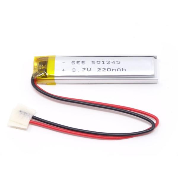 リチウムポリマー電池 リポバッテリー 3.7V 220mAh GEB 501245/LiPo カメラ ドローン MP4 GPS