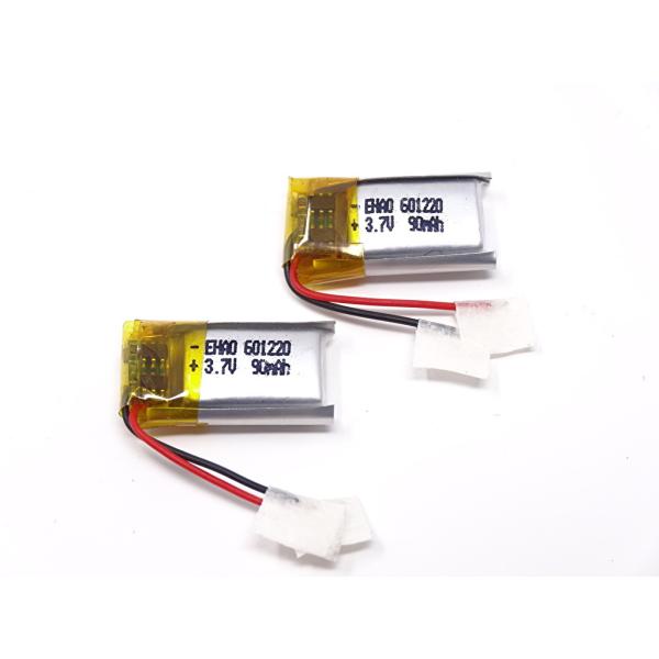 リチウムポリマー電池 リポバッテリー 3.7V 90mAh EHAO 601220/LiPo MP3 MP4 DVD Bluetooth レコーダーヘッドセット ２個セット