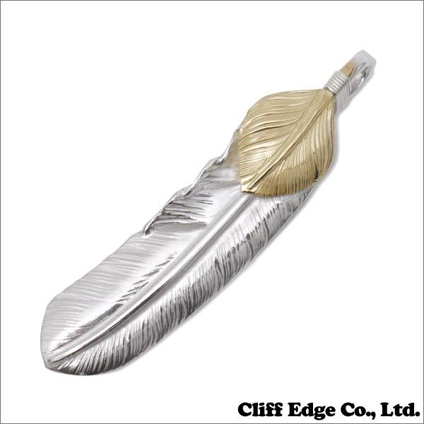 フェザー　トップ　#ゴローズ goro's(ゴローズ) 【現行】上金特大フェザー 右向き ペンダント