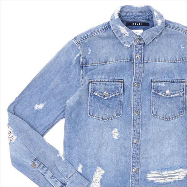 damage denim shirt