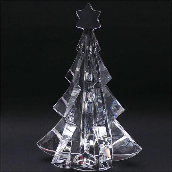バカラ　クリスタルクリスマスツリー バカラ フィギュリン ○ クリスマス ツリー グリーン 13.5cm