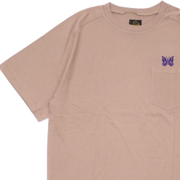 Needles シャツ ベージュ Needles 新品 ニードルズ NEEDLES EMB. POCKET TEE ポケット T