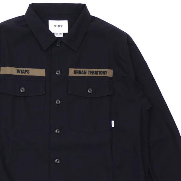 新品 WTAPS BUDS.LS 長袖シャツ NAVY 211BRDT-SHM02 216001635067 TOPS