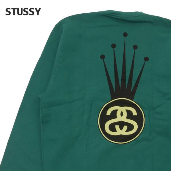 STUSSY 新品 ステューシー Crown Link Crew スウェット DARK