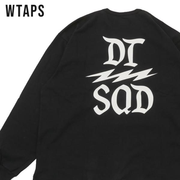 WTAPS wtaps l/s tee Lサイズ 新品未使用品 背面ロゴ WTAPS（ダブルタップス） 新品 WTAPS DESIGN 02 LS 長袖Tシャツ BLACK