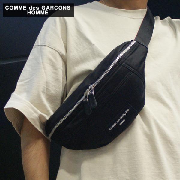 新品 コムデギャルソン オム COMME des GARCONS HOMME ナイロンツイルバッグ ウエストバッグ BLACK ブラック 黒  277003019011 グッズ