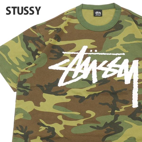 STUSSY 新品 ステューシー STOCK CAMO TEE ウッドランドカモ T STUSSY 新品 ステューシー STOCK CAMO TEE ウッドランドカモ T