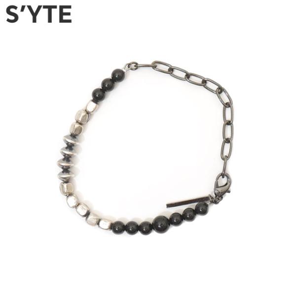 S'YTE ONYX BEAD BRACELET ヨウジヤマモト　オニキス S'YTE 新品 サイト ONYX BEAD+LAVA STONE BRACELET オニキス