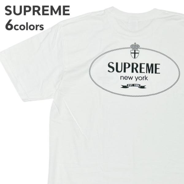 【未使用品】supreme シュプリーム　Crest Tee Tシャツ　赤　L Supreme 大きいサイズ メンズ シュプリーム Crest Tee 半袖 T