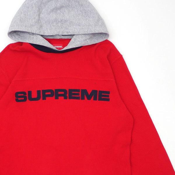 Supreme 【特別価格】 シュプリーム 17FW Hooded Waffle Ringer RED  