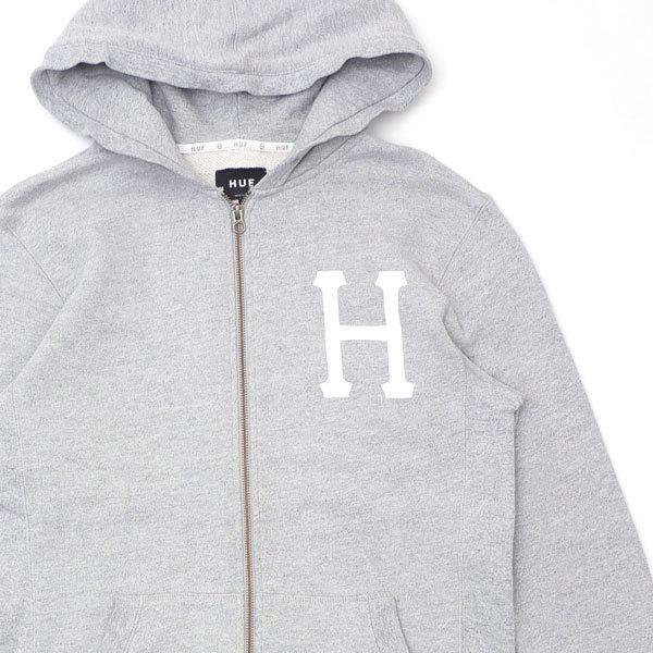 ハフ HUF Hロゴ ZIP HOODIE ジップ パーカー GRAY グレー メンズ Sサイズ 112002924032 【中古】  (SWT/HOODY)