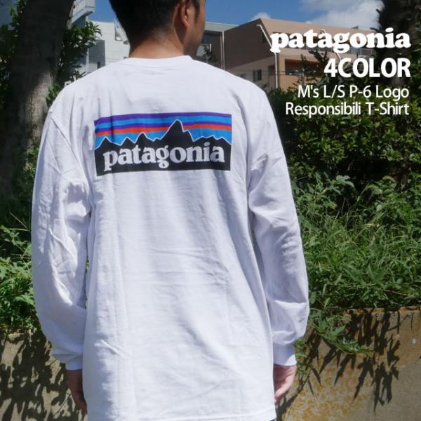新品 パタゴニア Patagonia M's L/S P-6 Logo Responsibili T-Shirt 