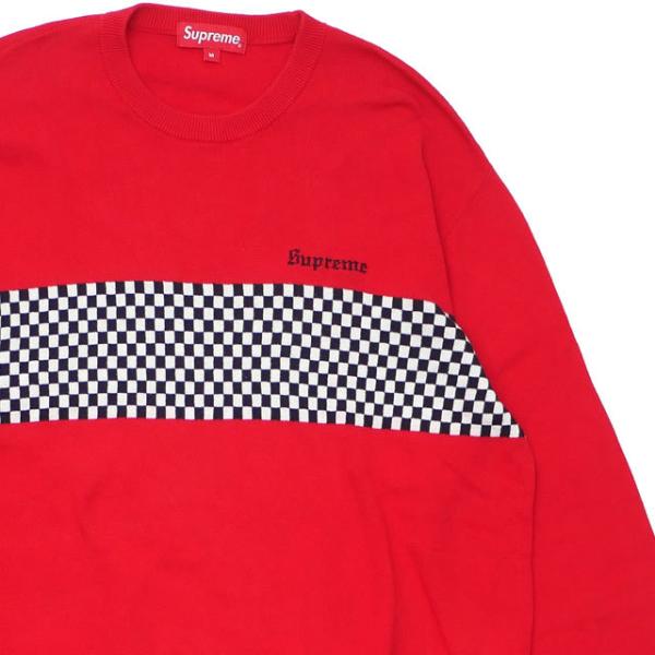 Supreme checkered deals panel crewneck