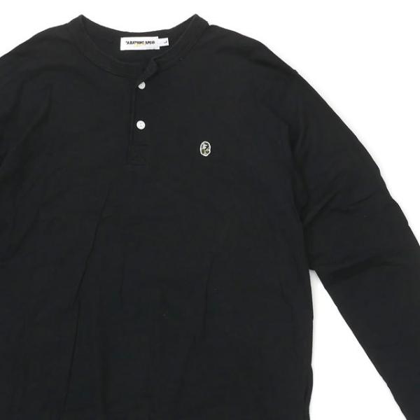 A BATHING APE ヘンリーネックカットソー A BATHING APE ア ベイシング エイプ HENLEY L/S TEE ヘンリー