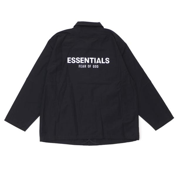 美品　ESSENTIALS コーチジャケット　ブラック　Lサイズ FOG ESSENTIALS（エフオージーエッセンシャルズ）の「＜FEAR OF