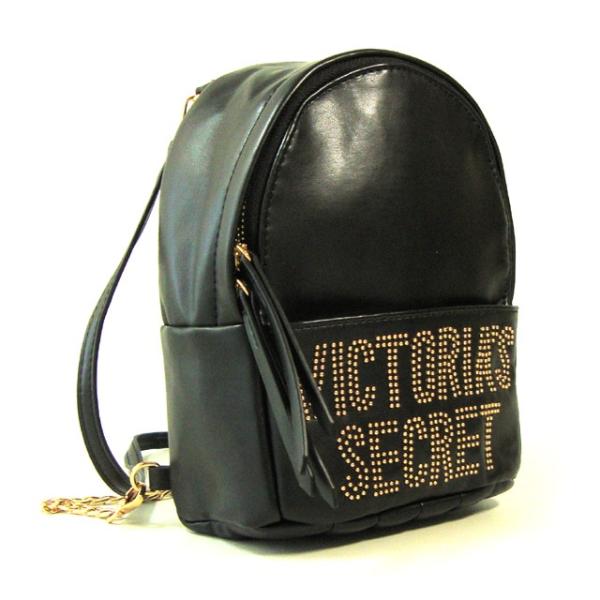 【送料無料】ヴィクトリアシークレット リュック VICTORIA'S SECRET City Backpack ビクトリア 背キルト  スモールバックパック スタッズロゴ ブラック