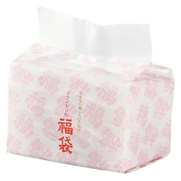 幸せをもたらすコウノトリに因んで、日本一おかき処播磨屋本店が厳選した小さな口福十選を、どうぞ存分にお楽しみください。徳用小袋（10個×16袋入）