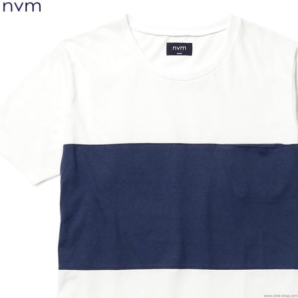 �G�k�u�C�G�� NVM FAT STRIPE SS T (WHITE×NAVY) [NVM16S-CS02] �����Y T�V���c ���� �{�[�_�[