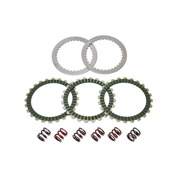 ・バネレートをアップさせ圧着効果を強化したクラッチキット・ケブラーフリクションを採用し耐久性がアップ・クラッチのオーバーホール時に最適※取り付けの際はクラッチカバーの脱着が必要です。　 別途クラッチカバーガスケットセットをお買い求めください。