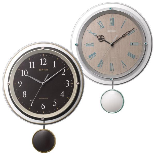 掛け時計 電波 アナログ ソフレール RHYTHM 8MX404SR03 clock_b648mx404sr