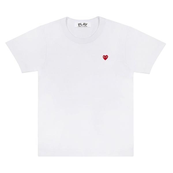 プレイ コム デ ギャルソン Tシャツ PLAY COMME des GARCONS　リトル赤ハート  ホワイト