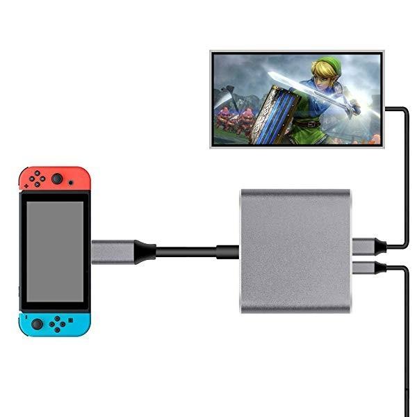 Nintendo Switch Type C To Hdmi変換アダプタ 3in1 ニンテンドー スイッチドック 代わり品 熱対策 映像変換 4k解像度 スイッチ 6mb B07jk4q14w クロレッツ 通販 Yahoo ショッピング