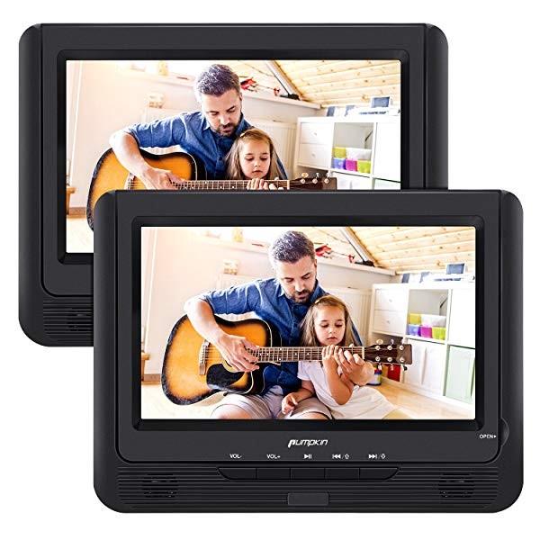 ヘッドレストモニター 2台 フロントスピーカー Dvdプレーヤー 車載 ポータブル メイン 9インチ 5時間連続再生 リージョンフリー 特価品コーナー