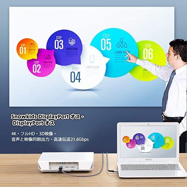 ディスプレイポートケーブル 2m DP to DP ケーブル 1.2 規格 4K@60Hz 