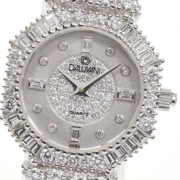 ダルバーニ DALUVANI K18WG ダイヤモンド12.98ct クォーツ レディース 良品 _521753【ev15】 closer0510_521753