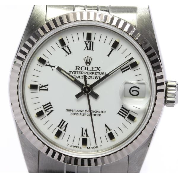 のあ 楽天市場】ROLEX ロレックス デイトジャスト ブラック文字盤 SS